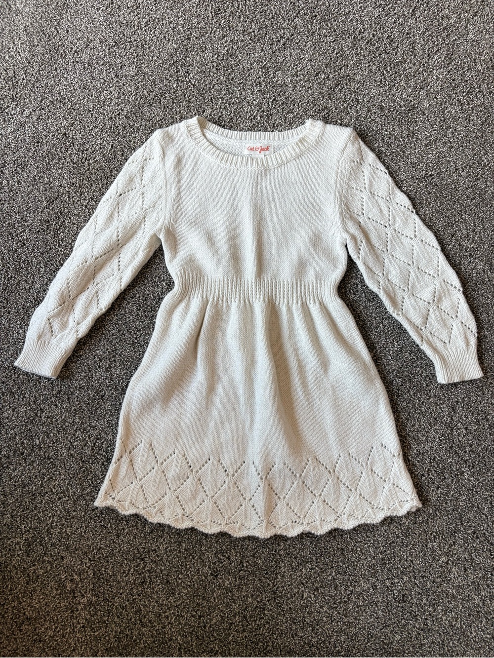 Toddler Girl Cat & Jack Cream Dress 2T